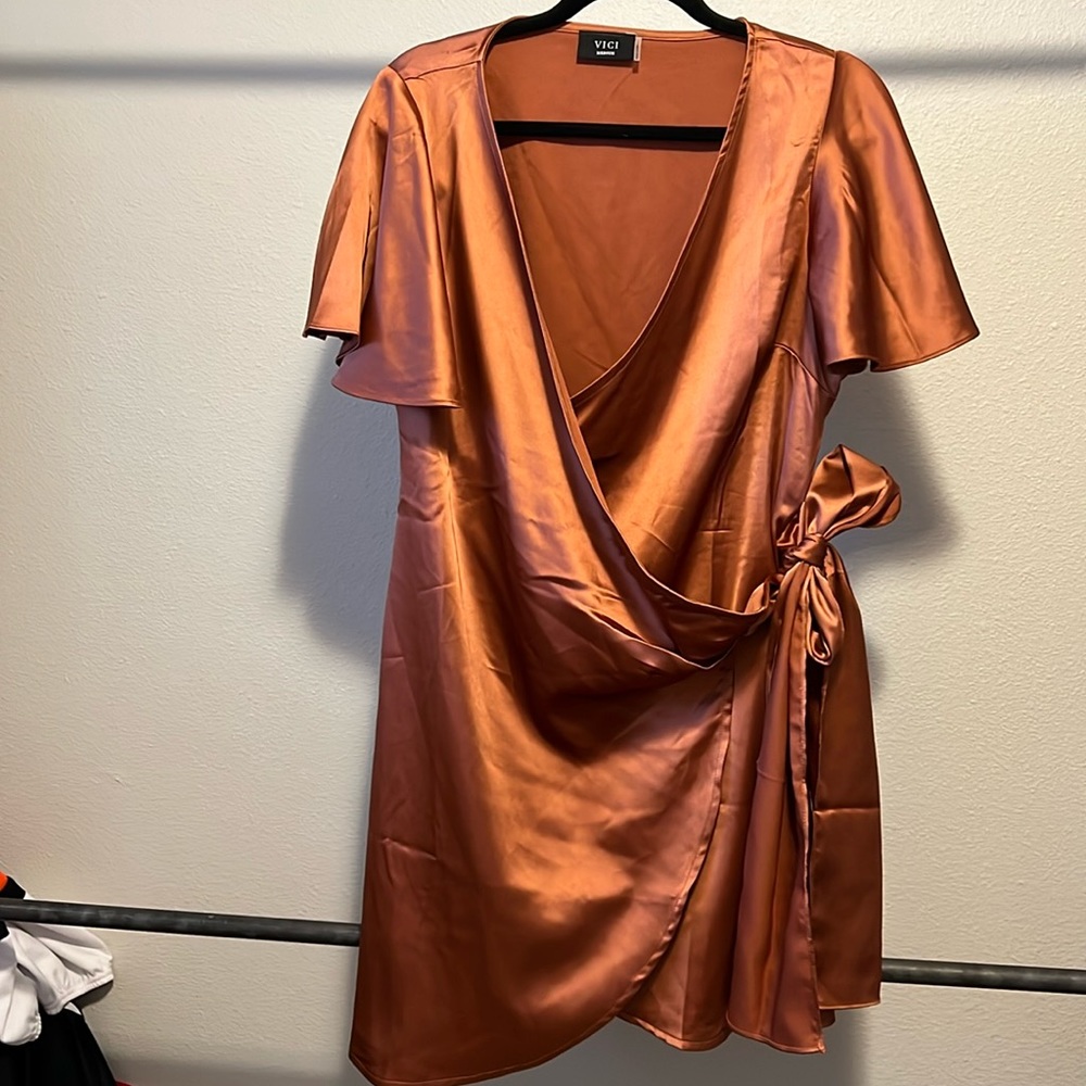 VICI Med wrap dress. NWOT
